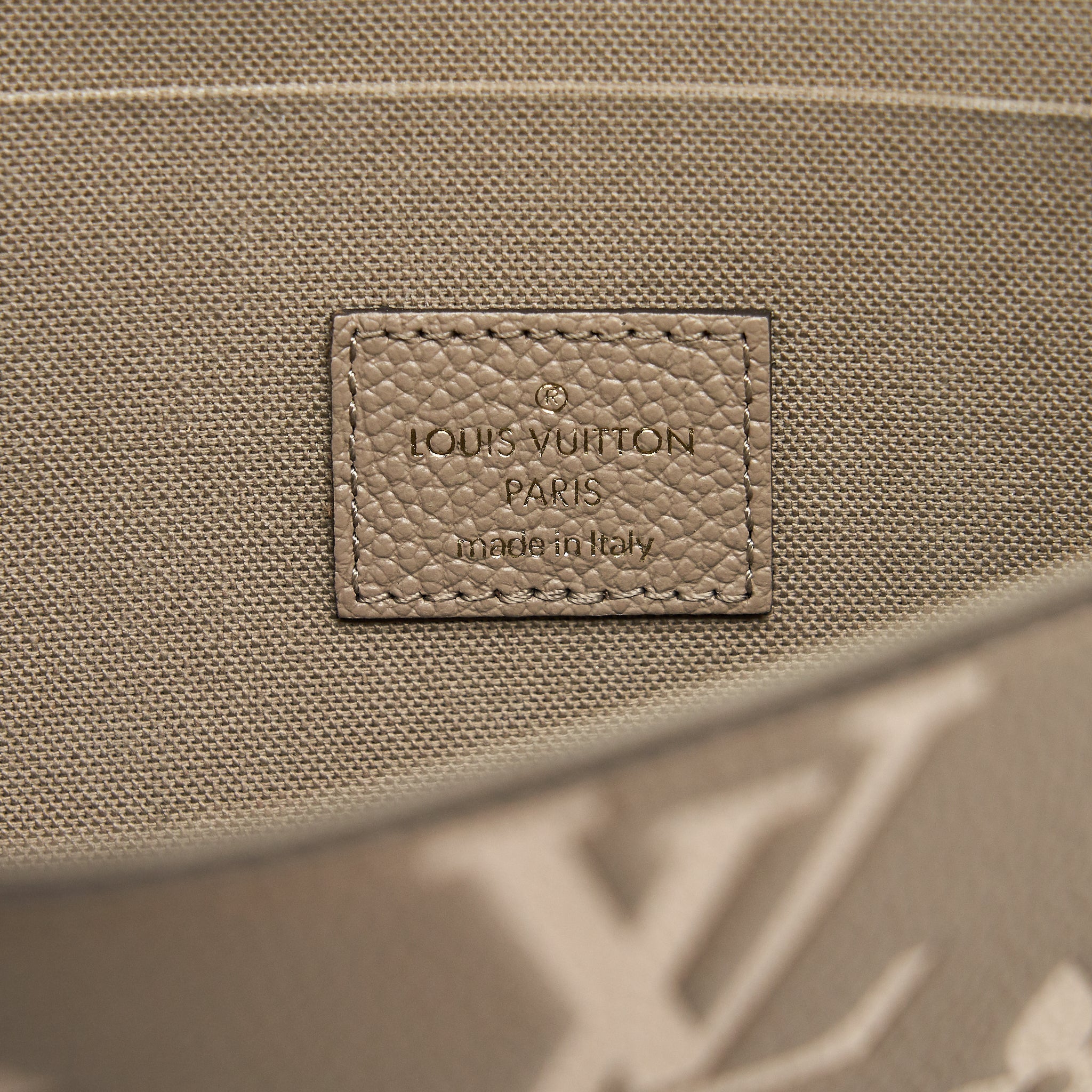 LOUIS VUITTON FELICIE POCHETTE TOURTERELLE/CREME GHW