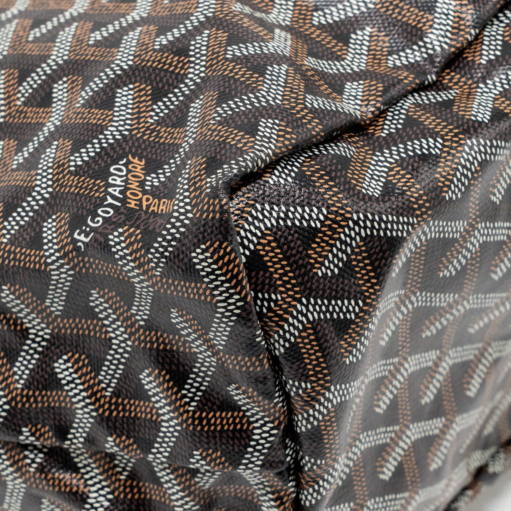 GOYARD SAINT LOUIS PM TOTE GOYARDINE CANVAS / CALFSKIN BLACK