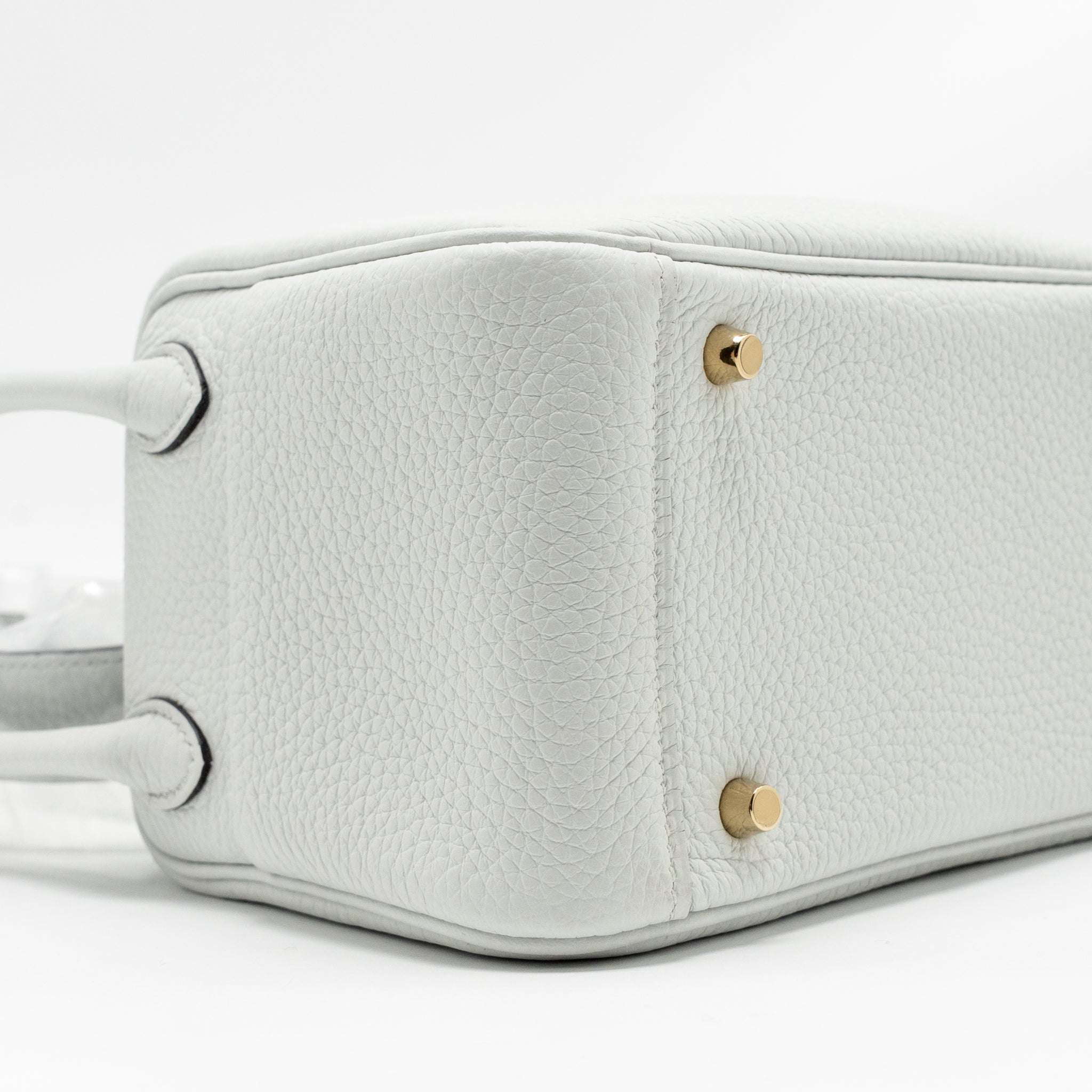 HERMES MINI LINDY II CLEMENCE GRIS PLATINE GHW