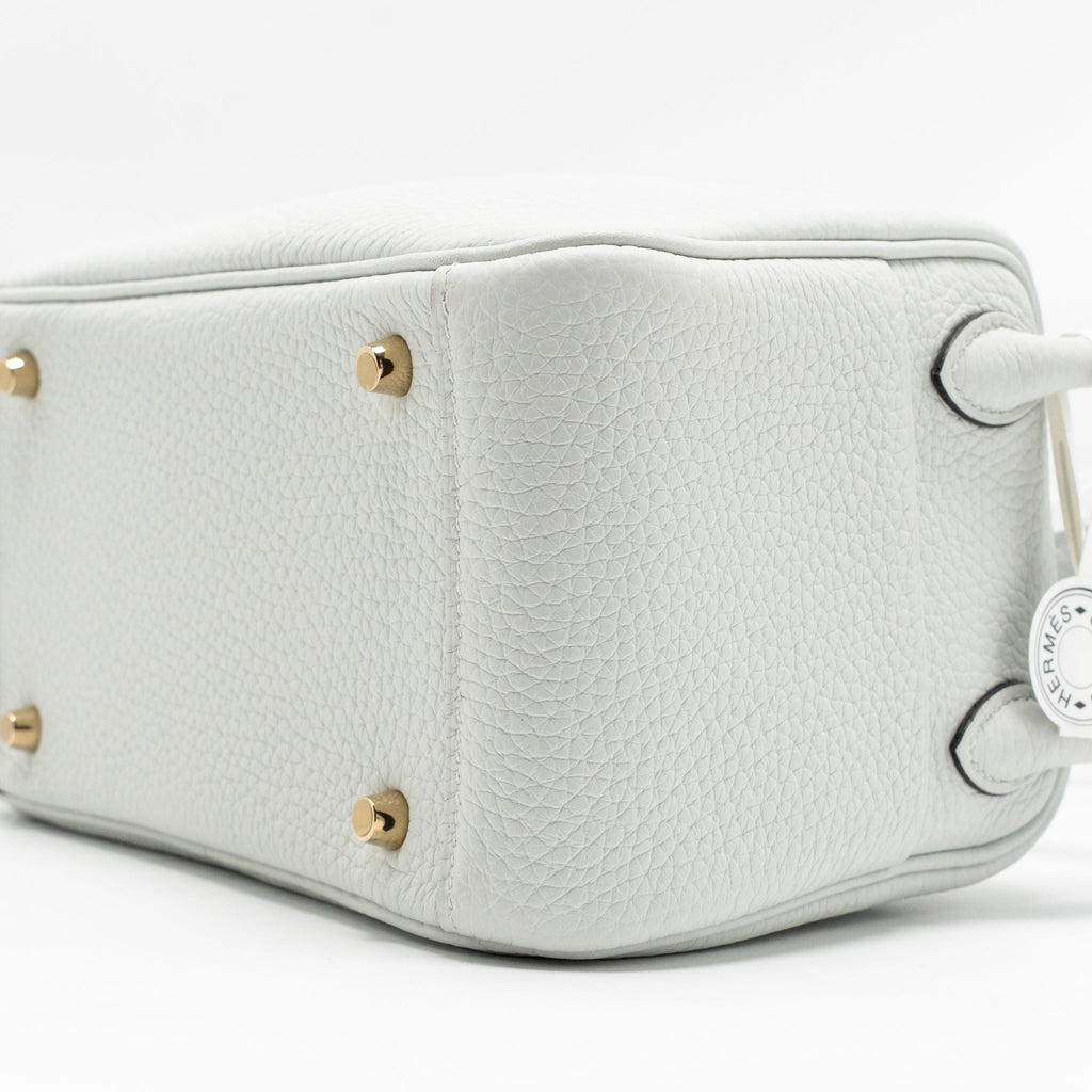 HERMES MINI LINDY II CLEMENCE GRIS PLATINE GHW