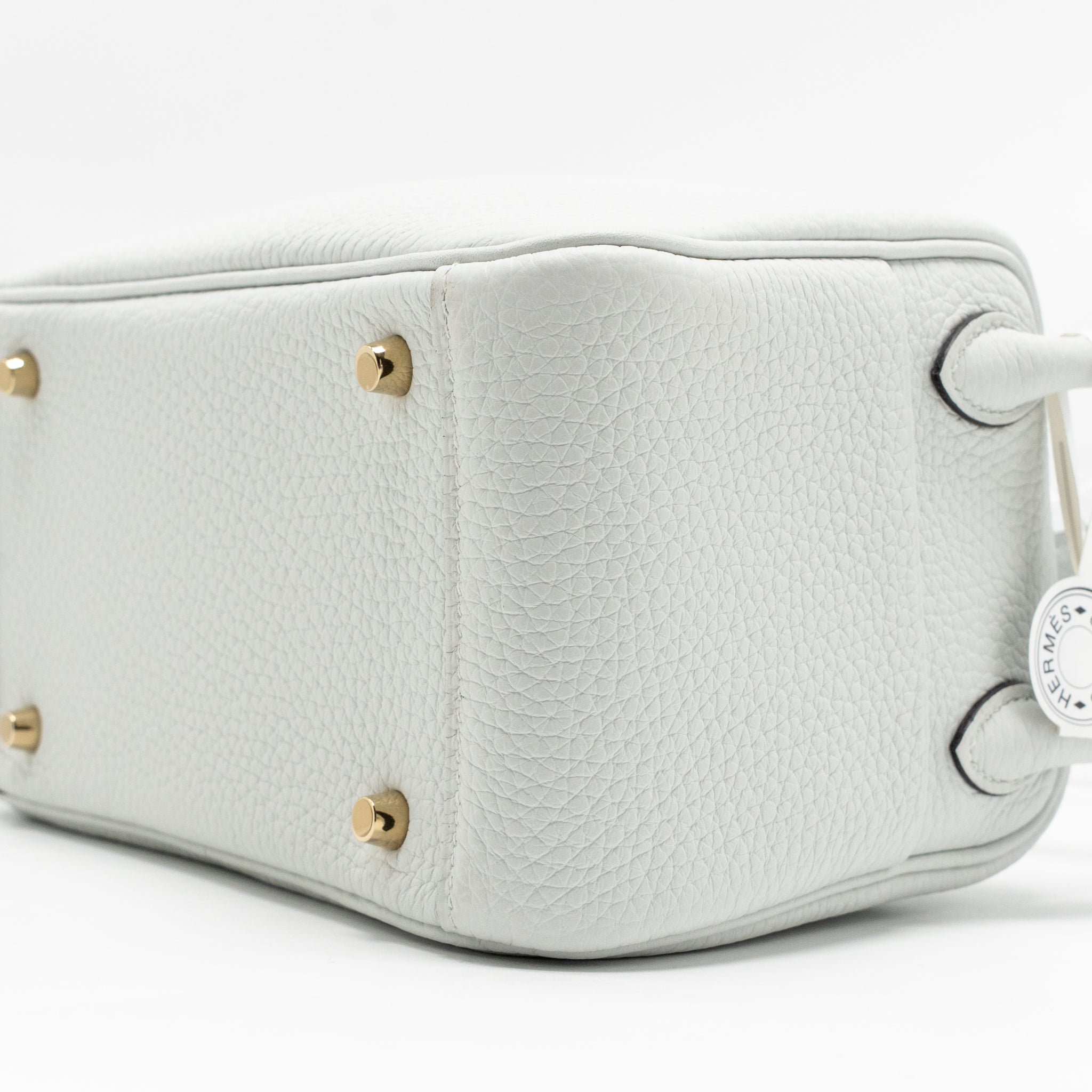 HERMES MINI LINDY II CLEMENCE GRIS PLATINE GHW