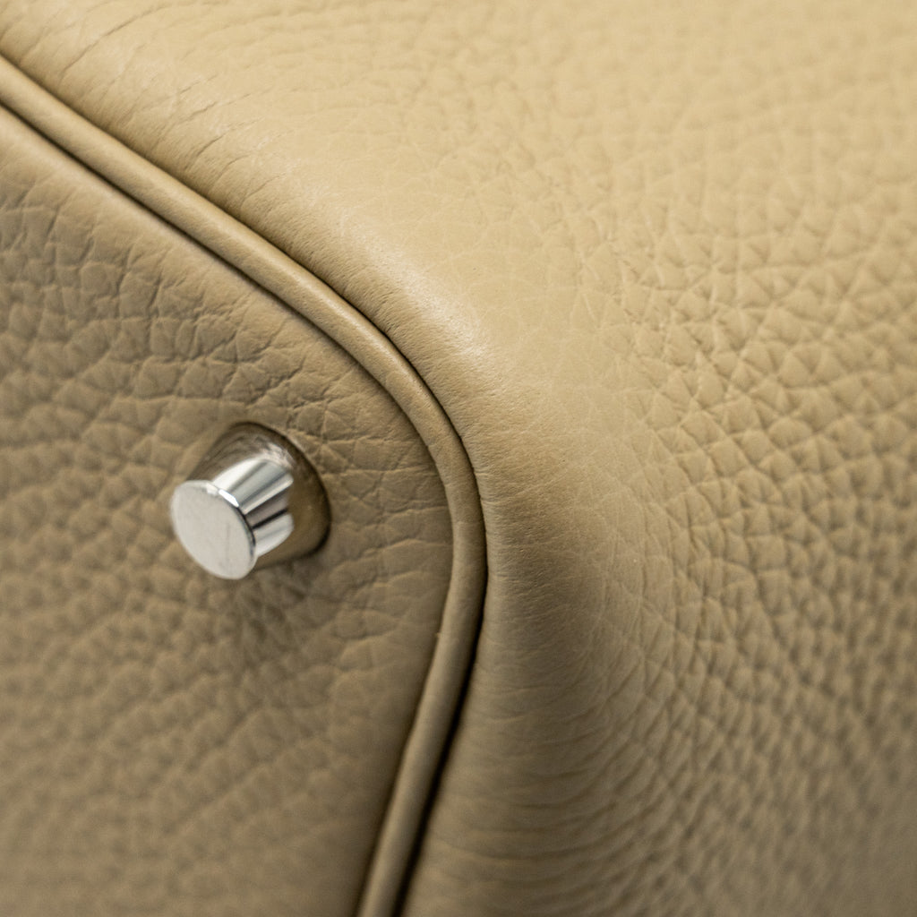 HERMES PICOTIN 18 LOCK BAG CLEMENCE 8Q BEIGE MARFA SHW