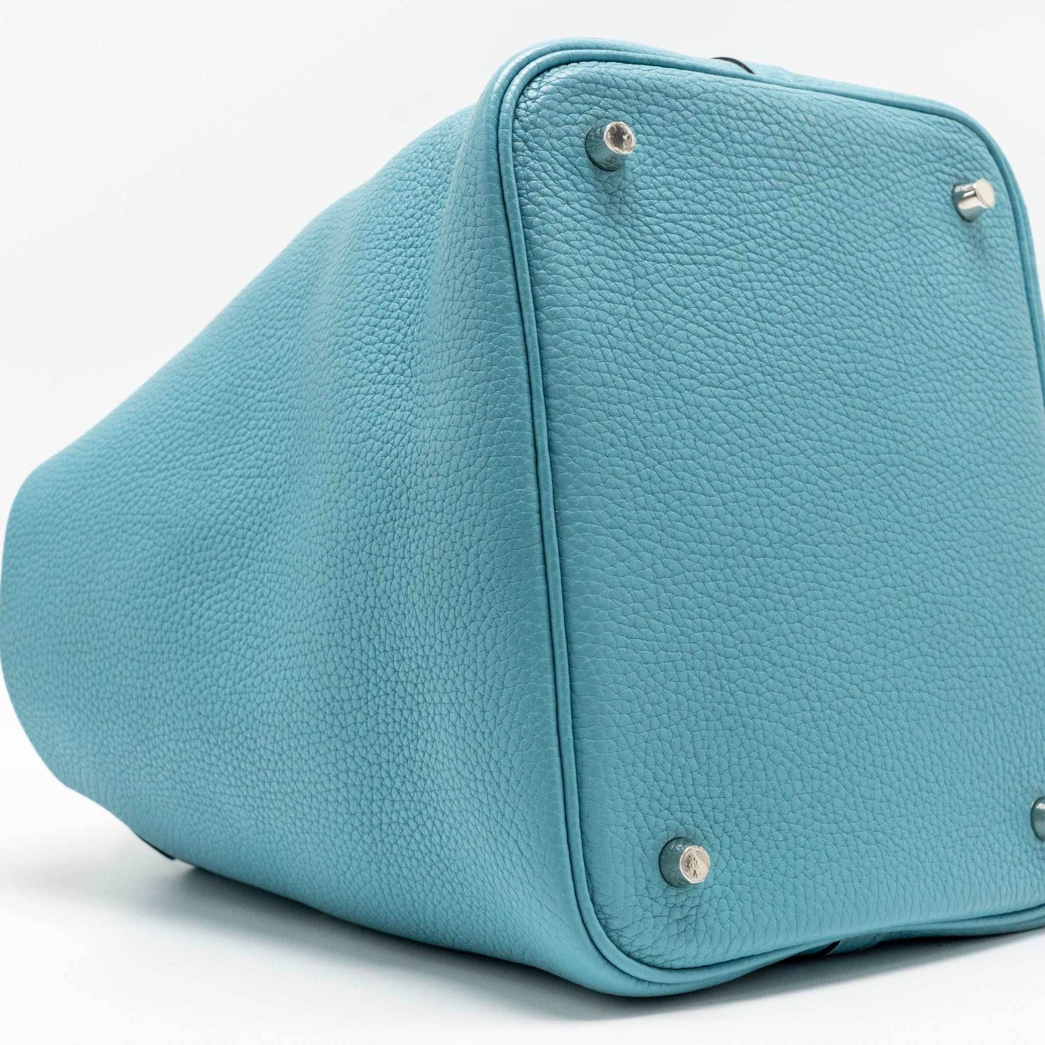 HERMES PICOTIN 22 LOCK BAG CLEMENCE 3Z BLUE SAINT CYR SHW