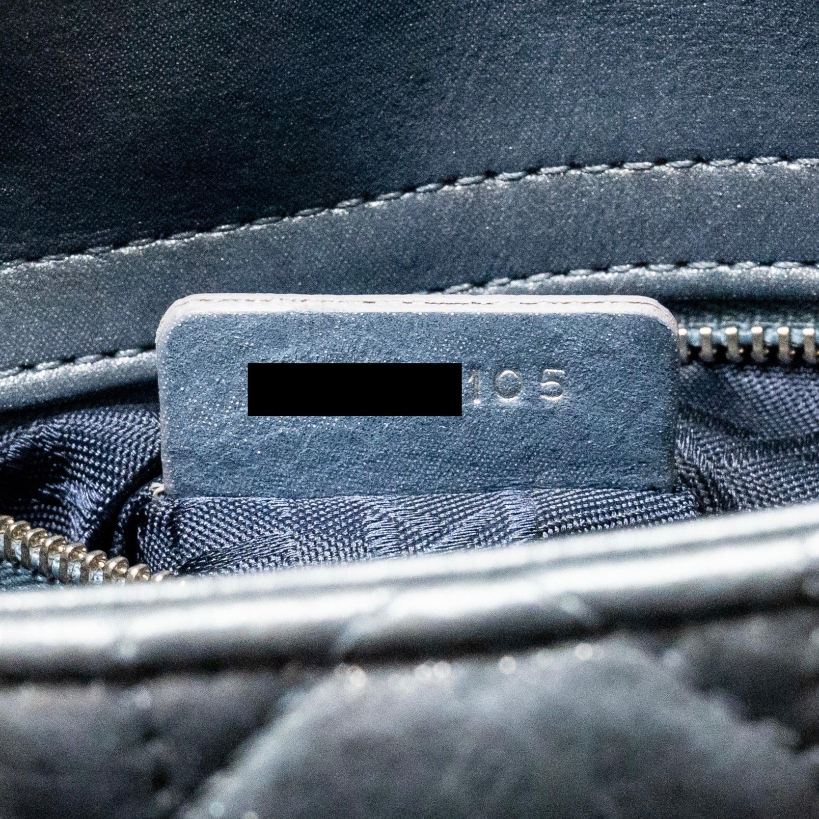DIOR MINI LADY DIOR LAMBSKIN IRIDESCENT GREY SHW