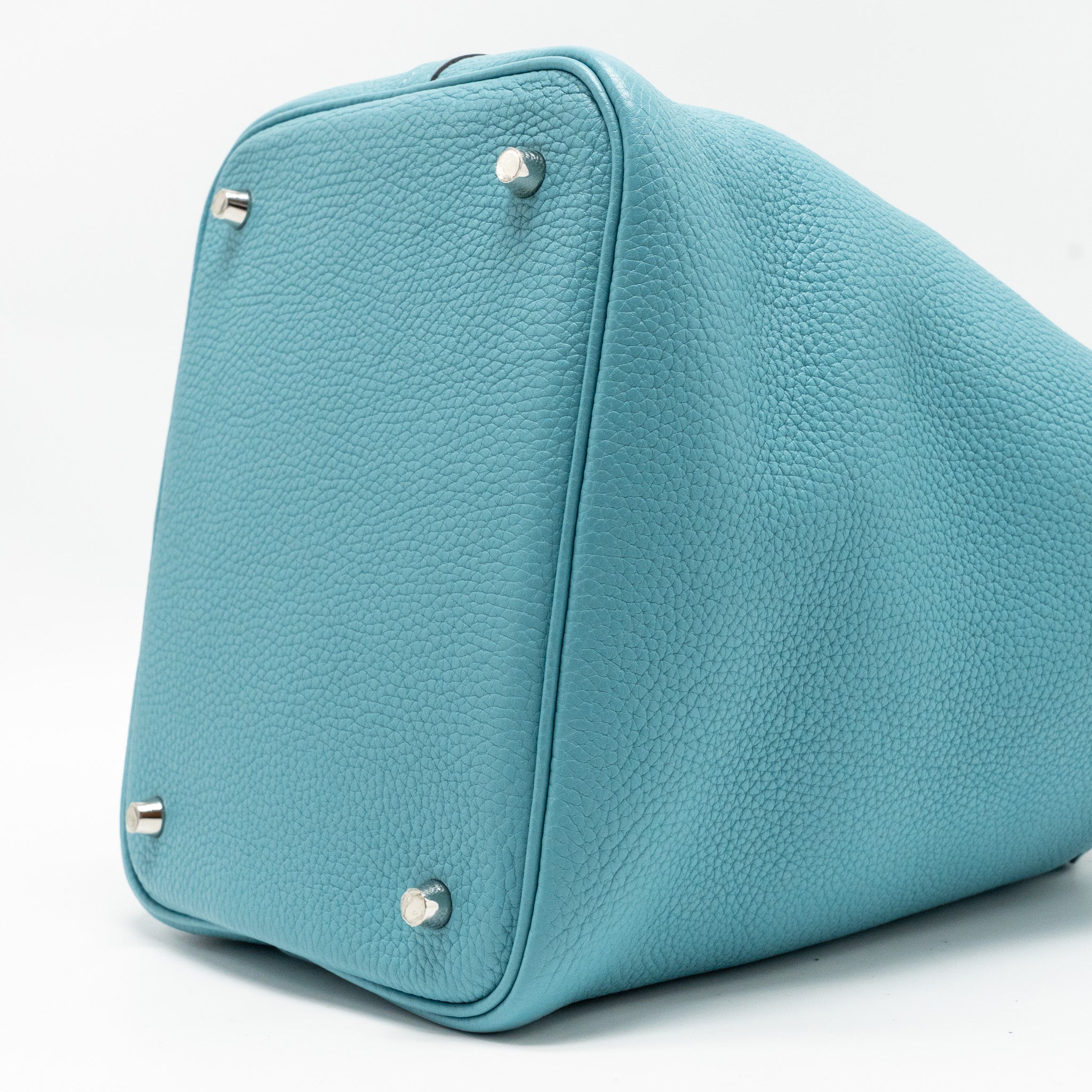 HERMES PICOTIN 22 LOCK BAG CLEMENCE 3Z BLUE SAINT CYR SHW
