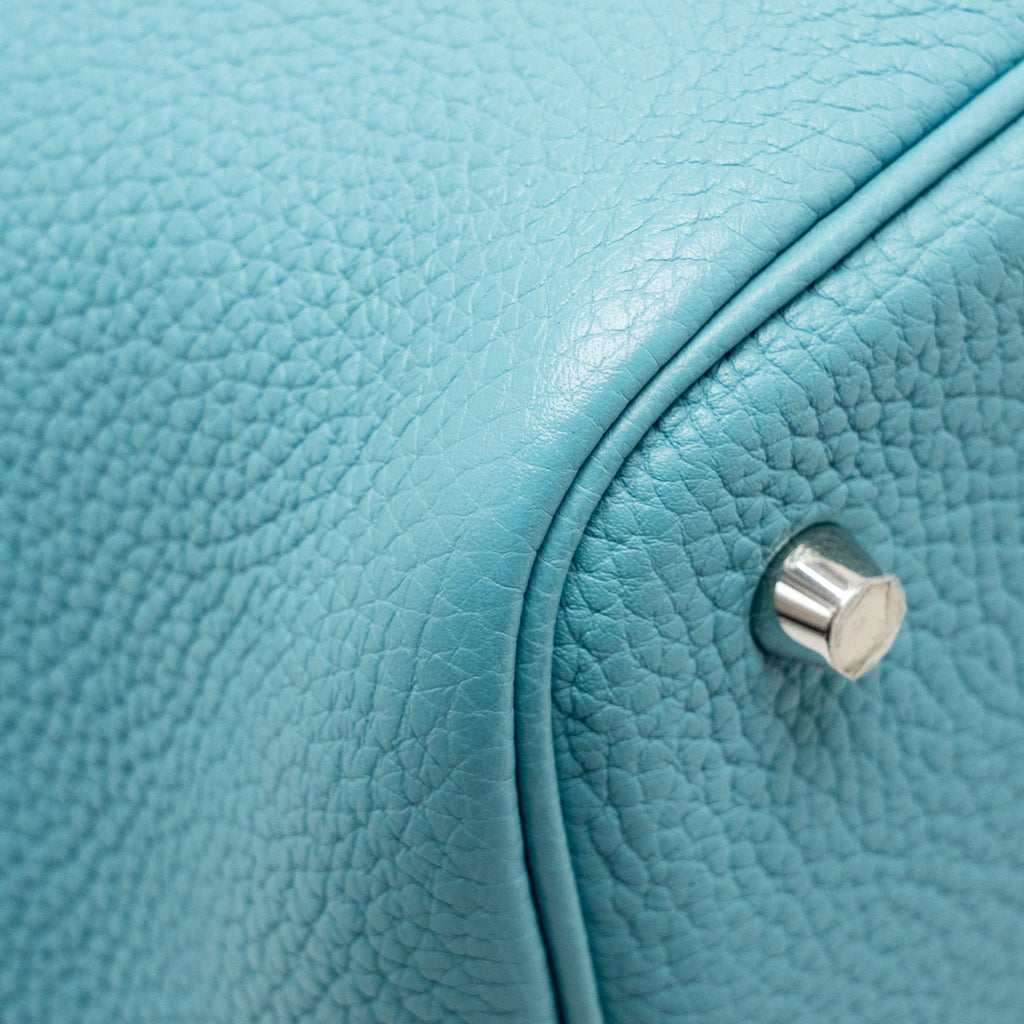 HERMES PICOTIN 22 LOCK BAG CLEMENCE 3Z BLUE SAINT CYR SHW