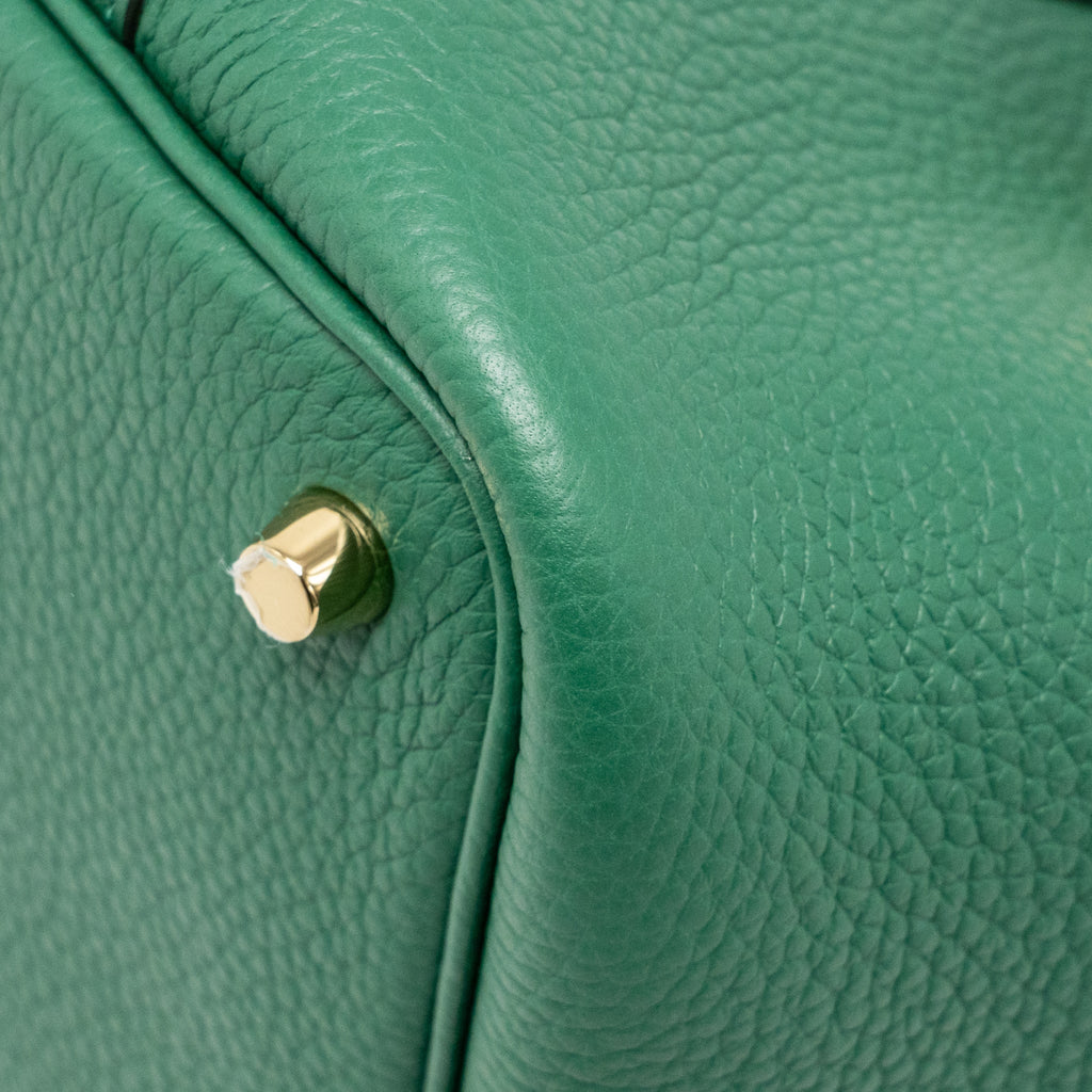 HERMES PICOTIN 18 LOCK BAG CLEMENCE VERT MOYEN GHW