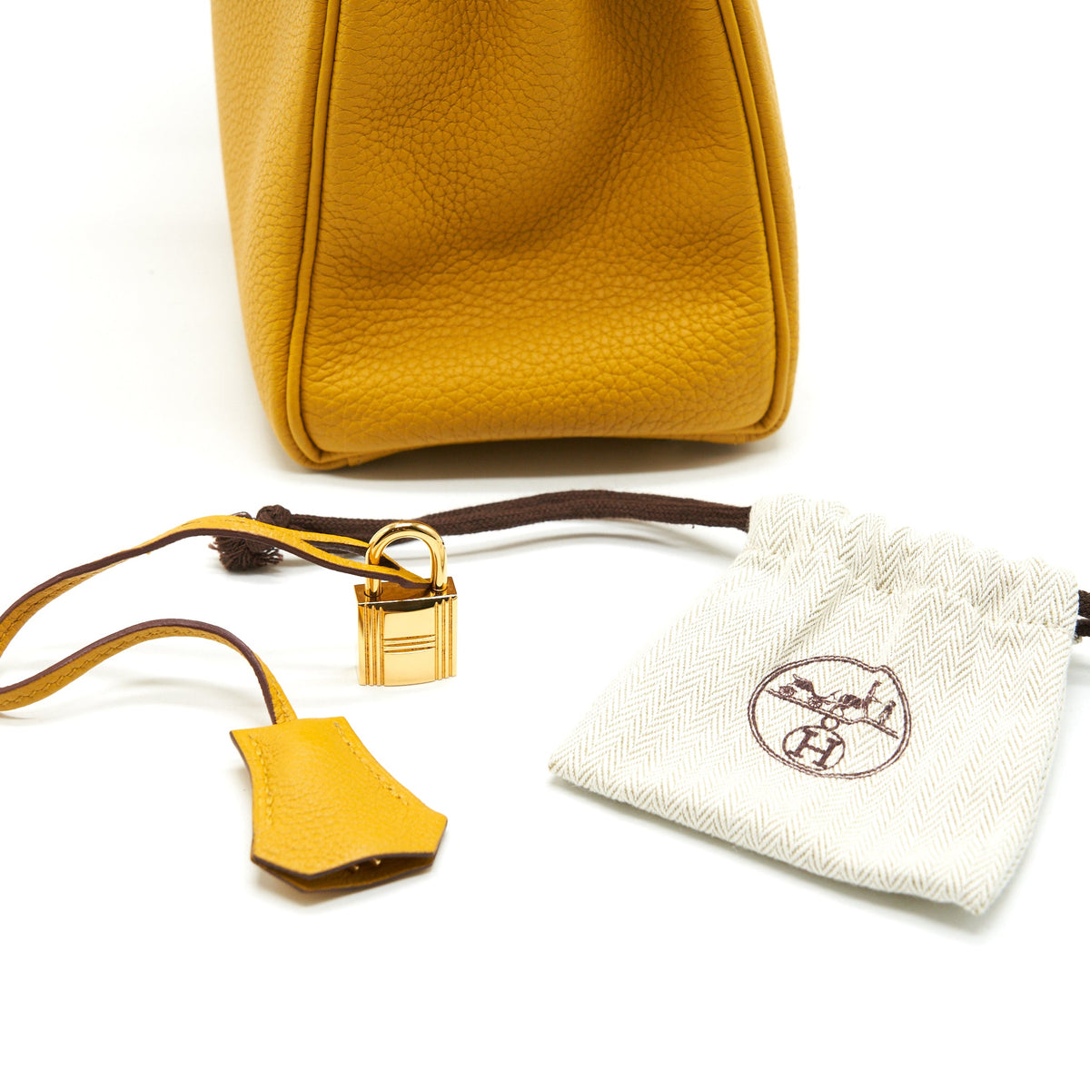 Hermes Kelly 28 Clemence Jaune Amber GHW