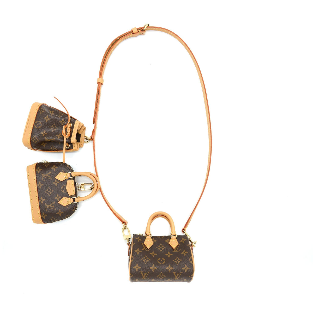 LOUIS VUITTON TRIO MINI ICONES MONOGRAM CANVAS GHW