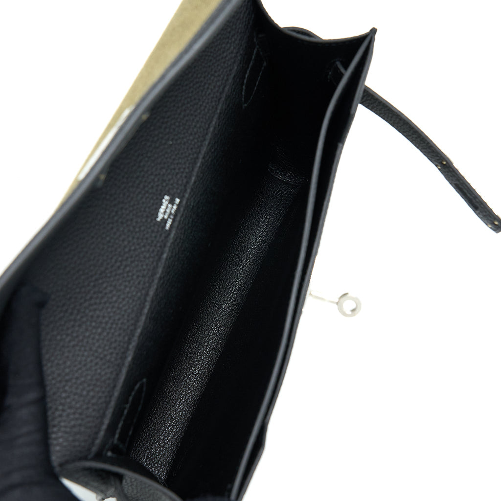 Hermes Pochette Kelly Depeches Canvas And Leather Multicolour SHW