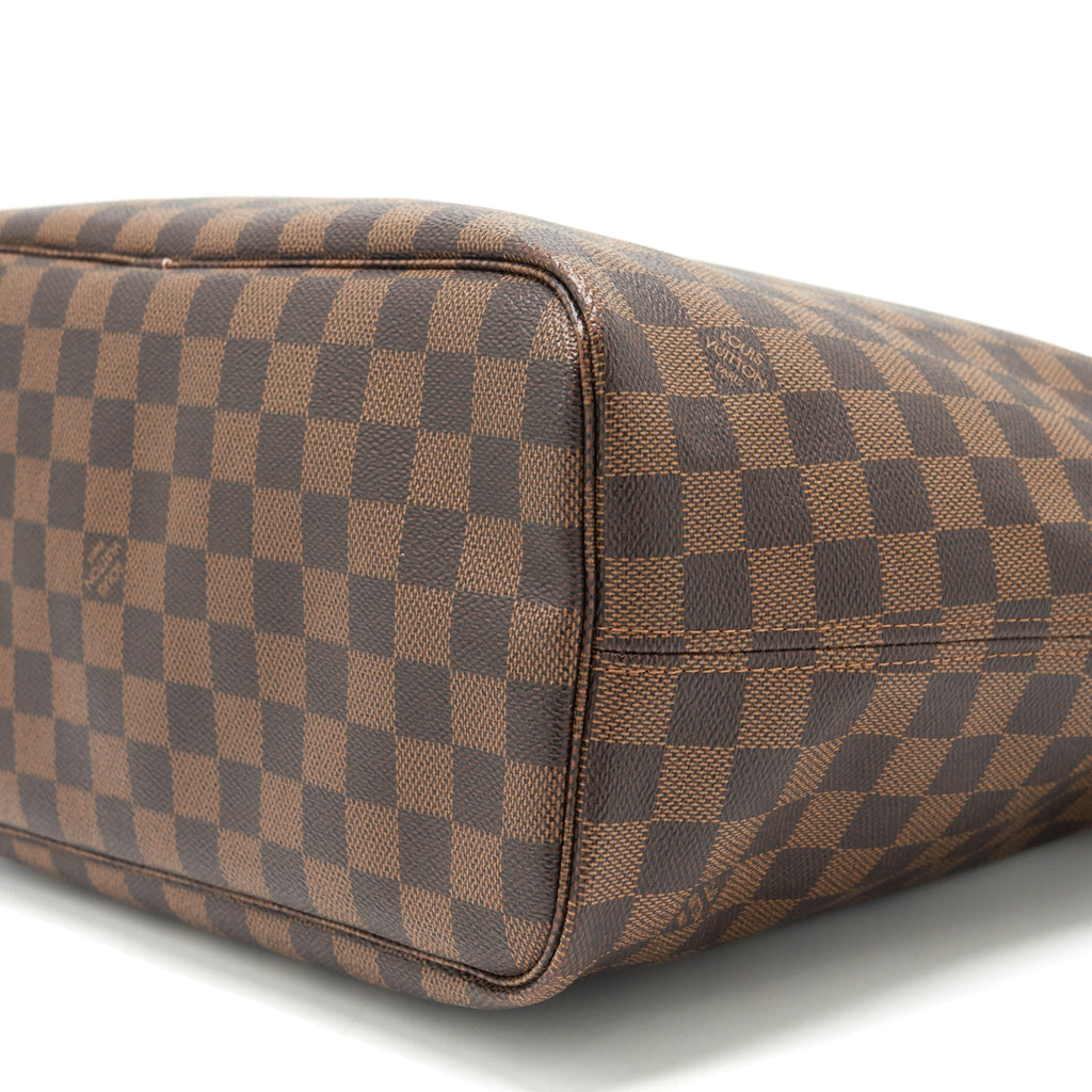 LOUIS VUITTON NEVERFULL MM DAMIER EBENE CANVAS /ROSE BALLERINE
