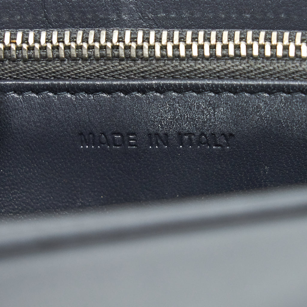 DIOR DIORAMA WALLET ON CHAIN METALLIC SILVER SHW