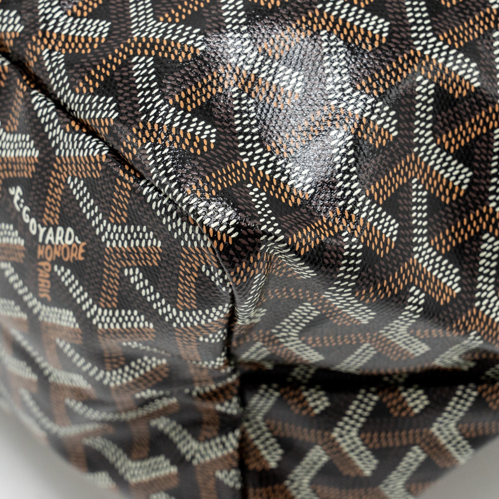 GOYARD SAINT LOUIS TOTE PM GOYARDLINE CANVAS / CALFSKIN BLACK SHW