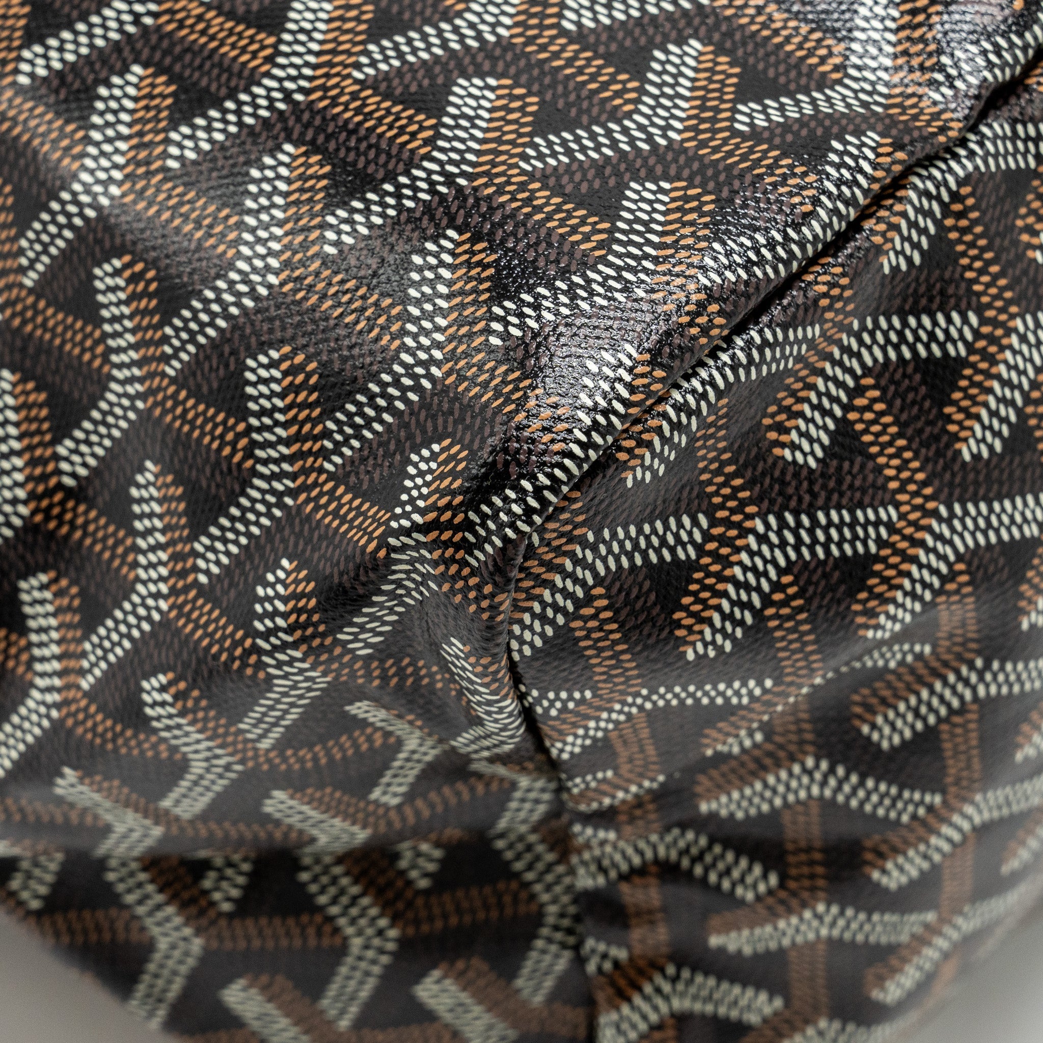 GOYARD SAINT LOUIS TOTE PM GOYARDLINE CANVAS / CALFSKIN BLACK SHW