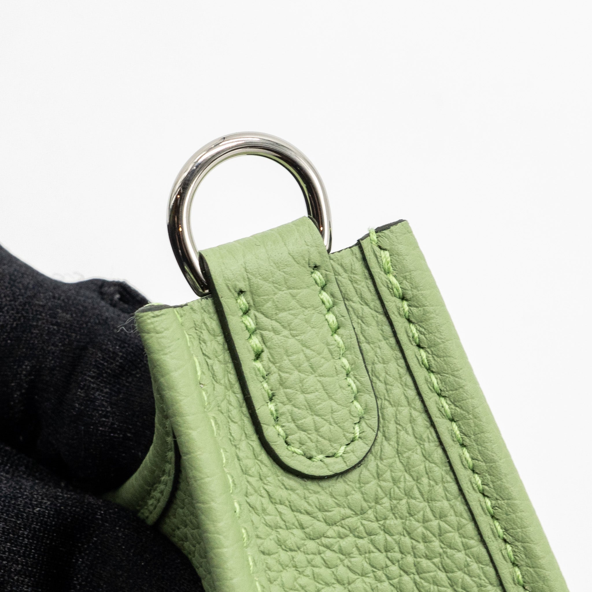 HERMES MINI EVELYN CLEMENCE VERT CRIQUET SHW