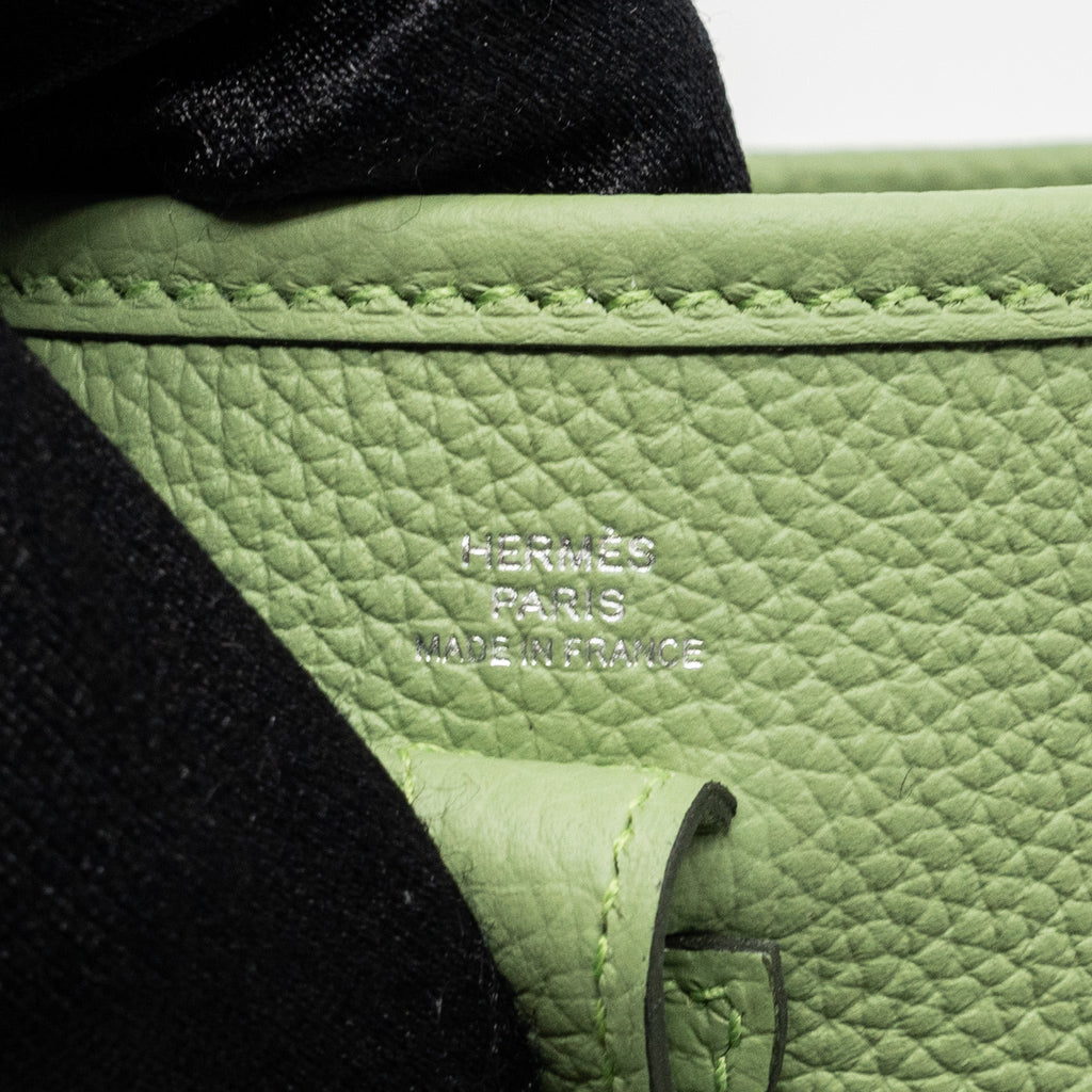 HERMES MINI EVELYN CLEMENCE VERT CRIQUET SHW