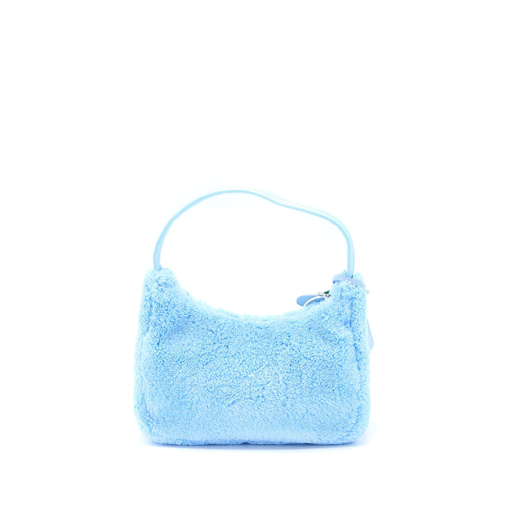 PRADA RE-EDITION 2000 TERRY MINI BAG BLUE SHW
