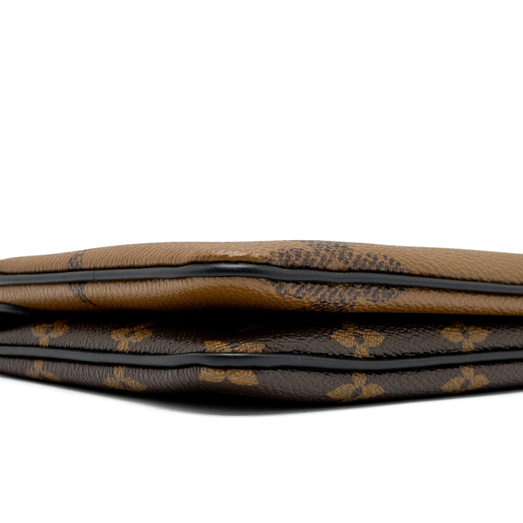 LOUIS VUITTON DOUBLE ZIP POCHETTE RESERVE MONOGRAM CANVAS GHW (NEW VERSION)