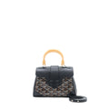 GOYARD MINI SAIGON SOUPLE BAG CANVAS/CALFSKIN BLACK SHW