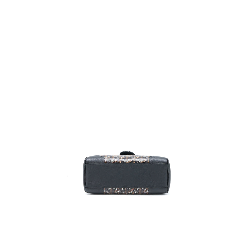 GOYARD MINI SAIGON SOUPLE BAG CANVAS/CALFSKIN BLACK SHW