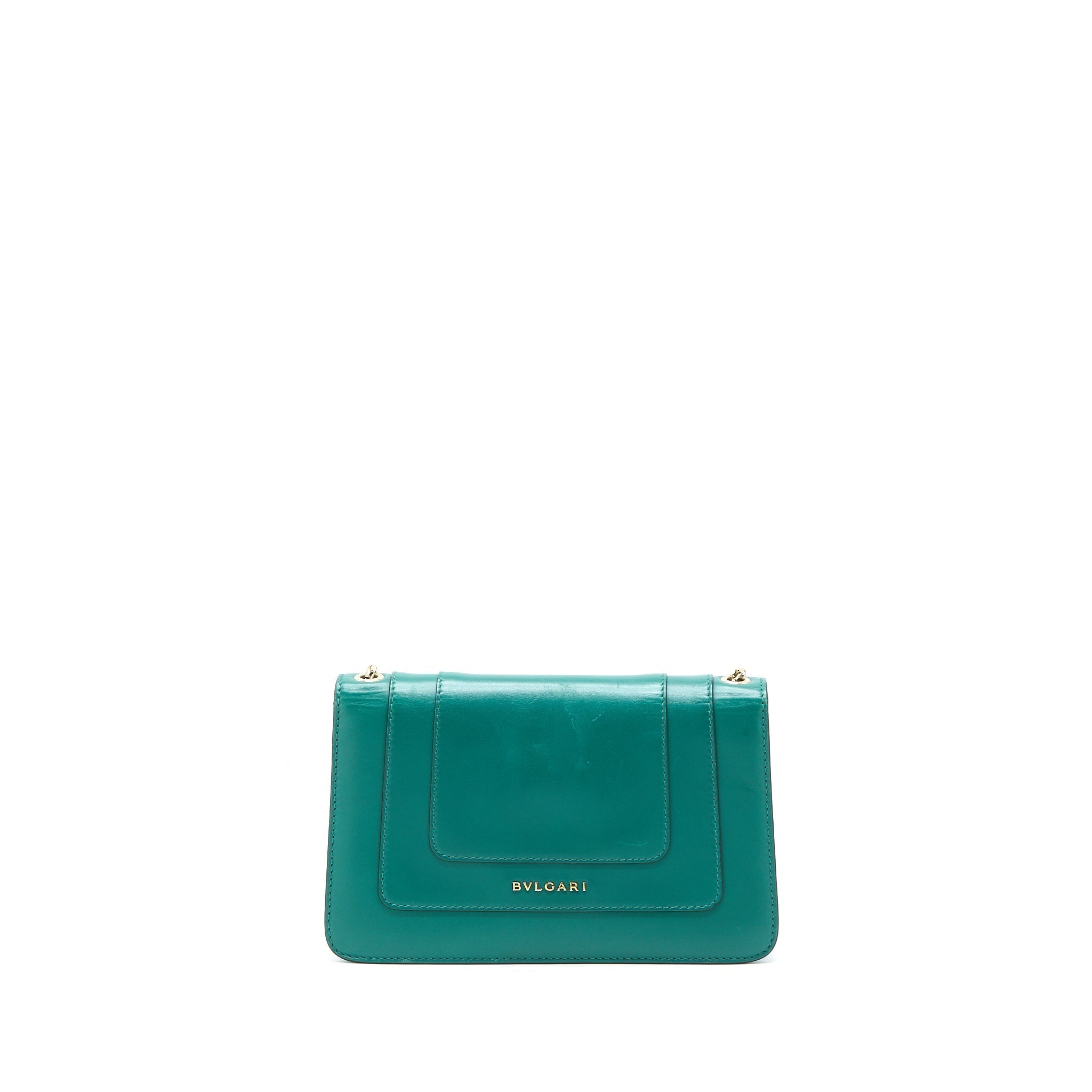 BVLGARI SERPENTI FOREVER CROSSBODY BAG CALFSKIN GREEN LGHW