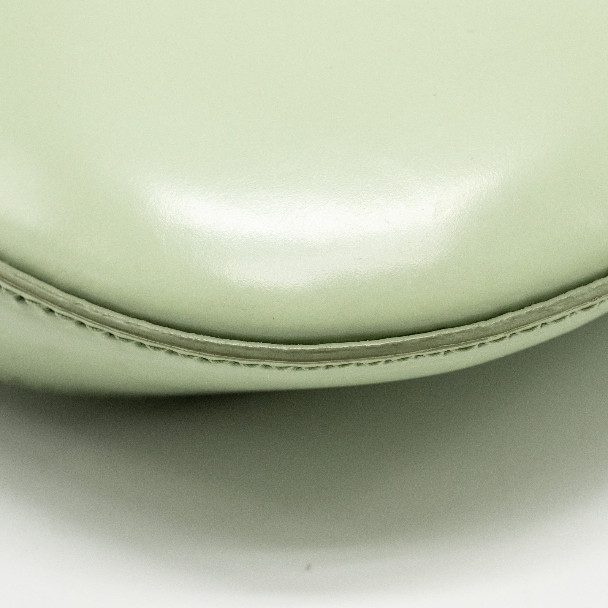 PRADA SMALL CLEO SHOULDER BAG BRUSHED LEATHER LIGHT GREEN SHW