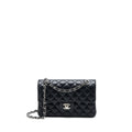 CHANEL SMALL CLASSIC DOUBLE FLAP BAG LAMBSKIN BLACK SHW