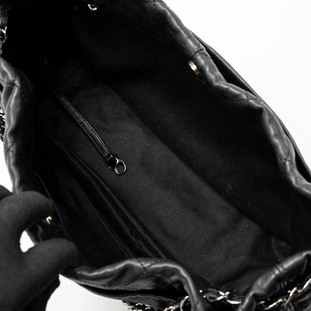 CHANEL TOTE BAG CALFSKIN BLACK SHW