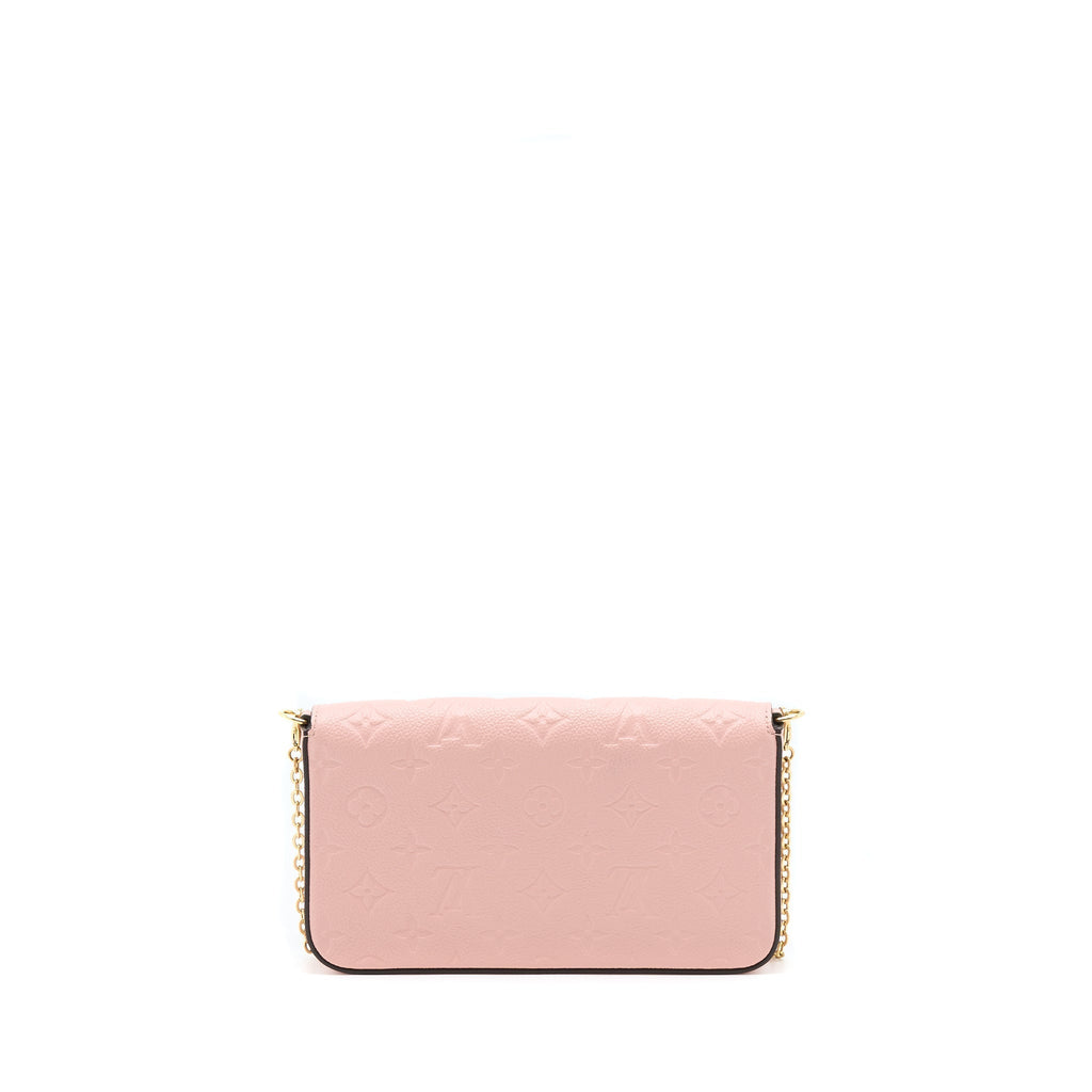 LOUIS VUITTON FELICIA POCHETTE MONOGRAM EMPREINTE ROSE POUNDER GHW