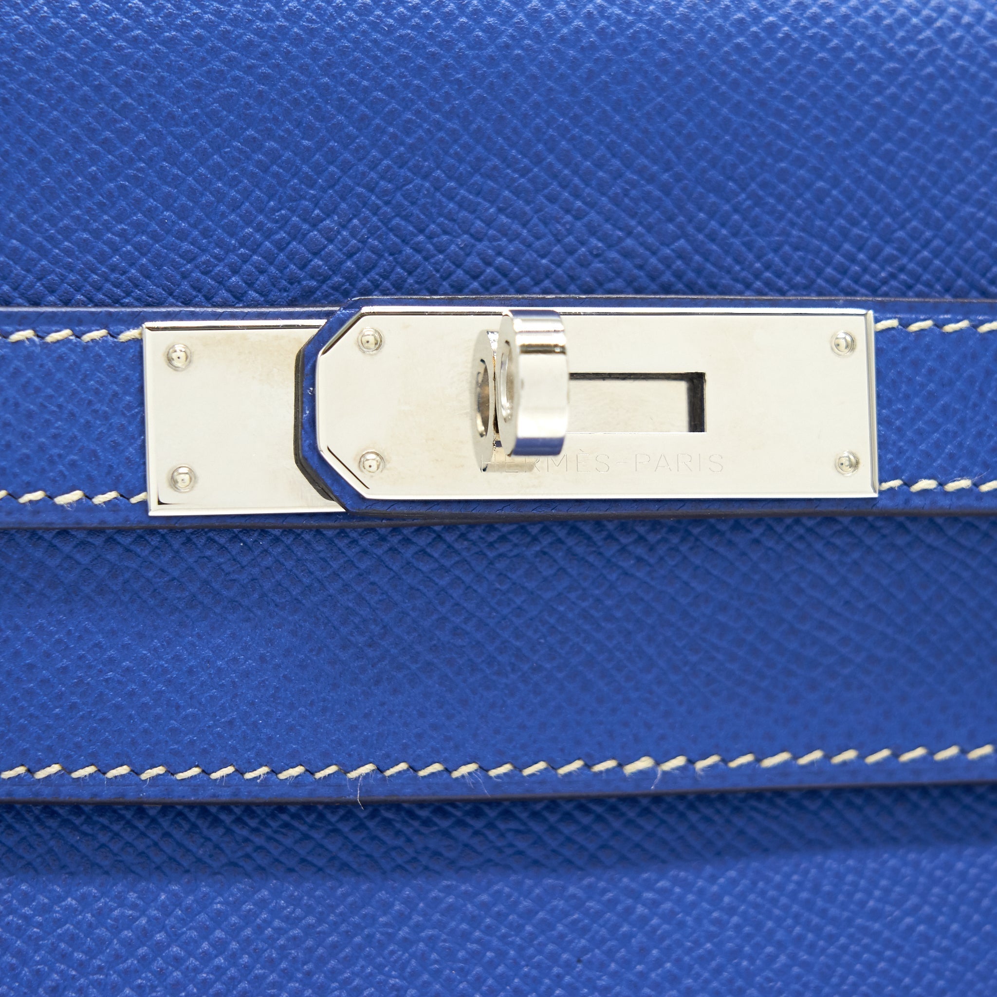 HERMES KELLY 32 7T BLEU ELECTRIQUE EPSOM
