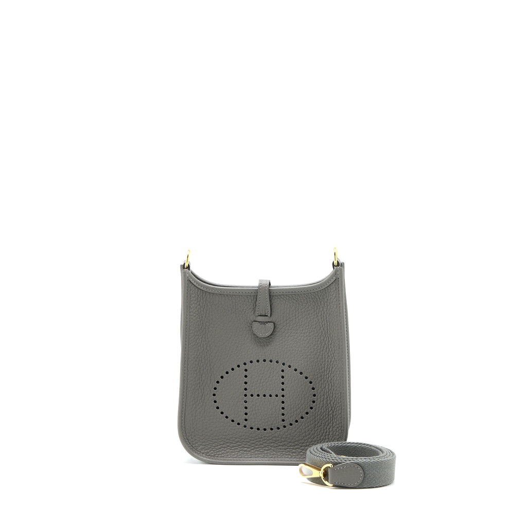 HERMES MINI EVELYN CLEMENCE GRIS MEYER GHW