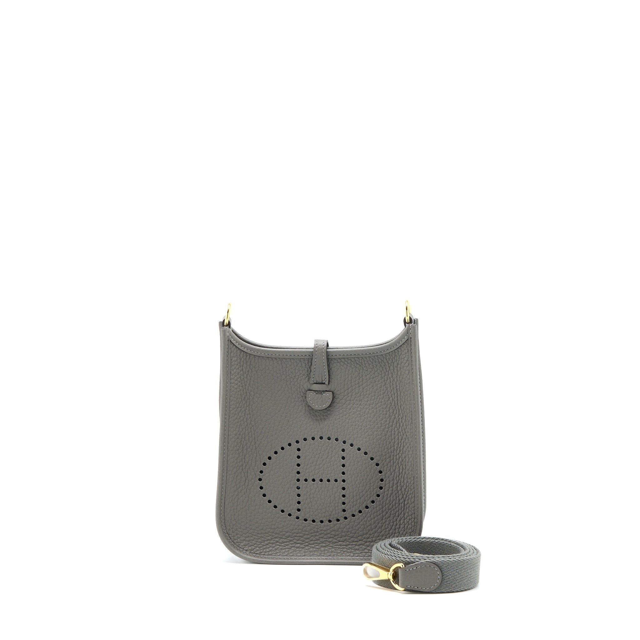 HERMES MINI EVELYN CLEMENCE GRIS MEYER GHW