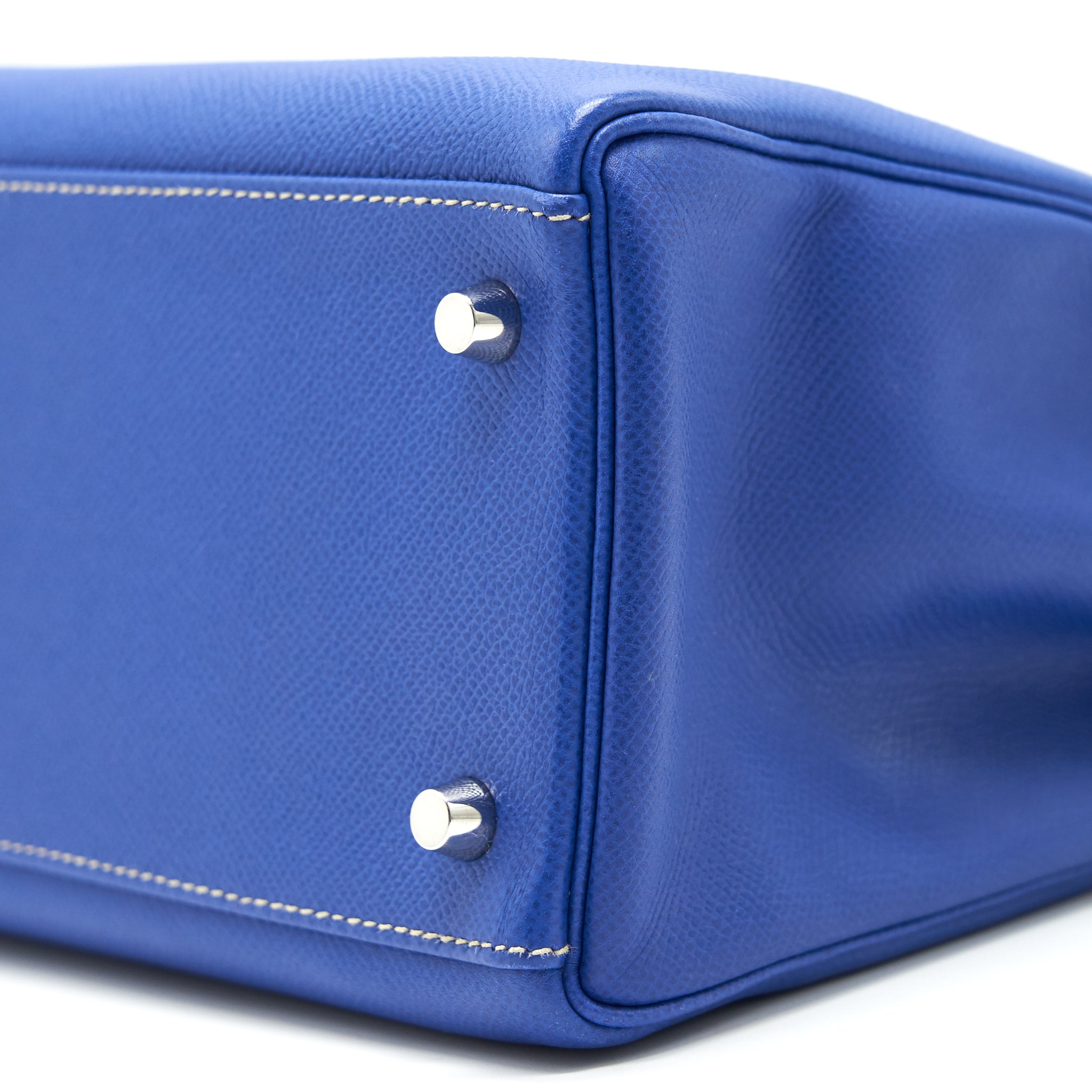 HERMES KELLY 32 7T BLEU ELECTRIQUE EPSOM