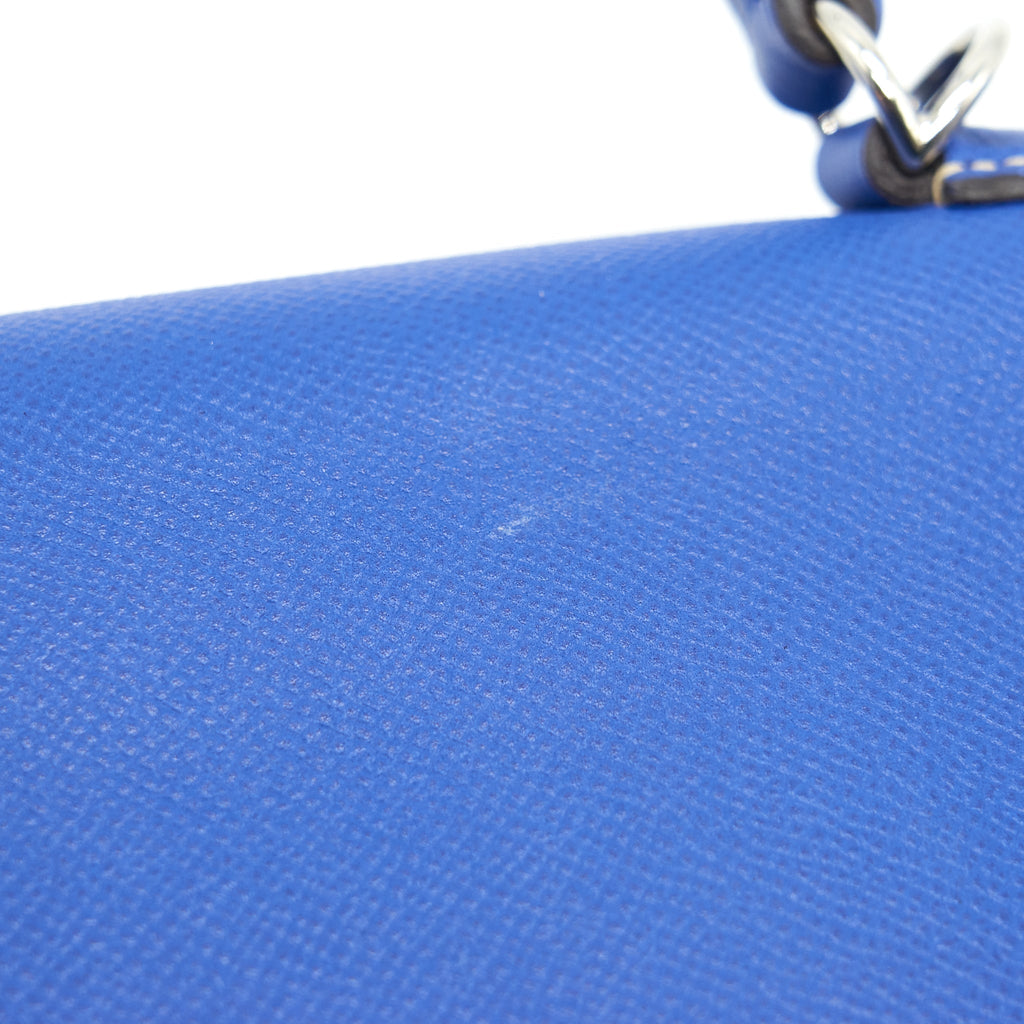 HERMES KELLY 32 7T BLEU ELECTRIQUE EPSOM