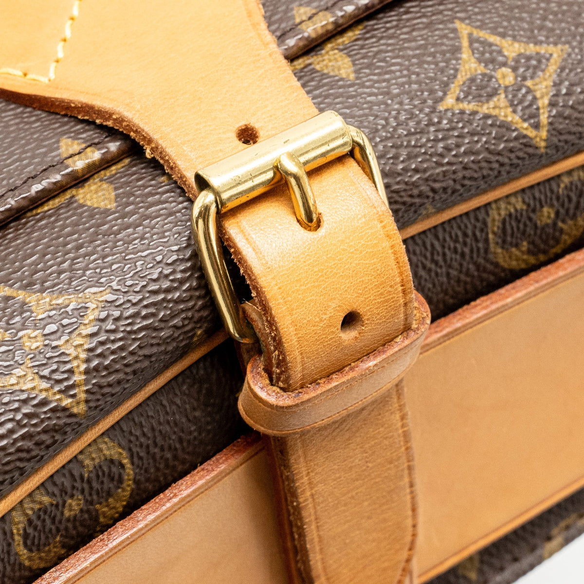 LOUIS VUITTON VINTAGE MESSENGER CROSSBODY BAG MONOGRAM CANVAS GHW