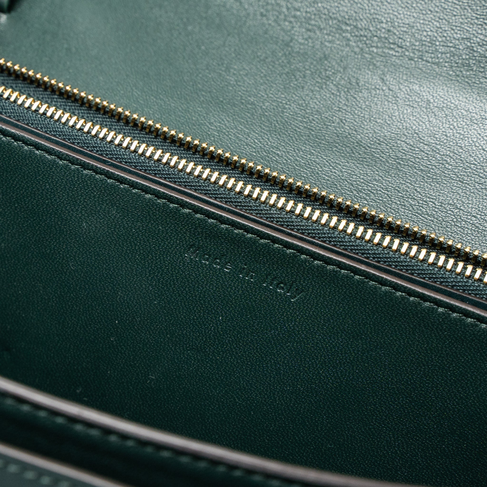 CELINE MEDIUM CLASSIC BOX BAG CALFSKIN GREEN BRUSHED GHW