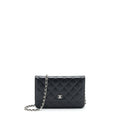 CHANEL CLASSIC WALLET ON CHAIN LAMBSKIN BLACK SHW