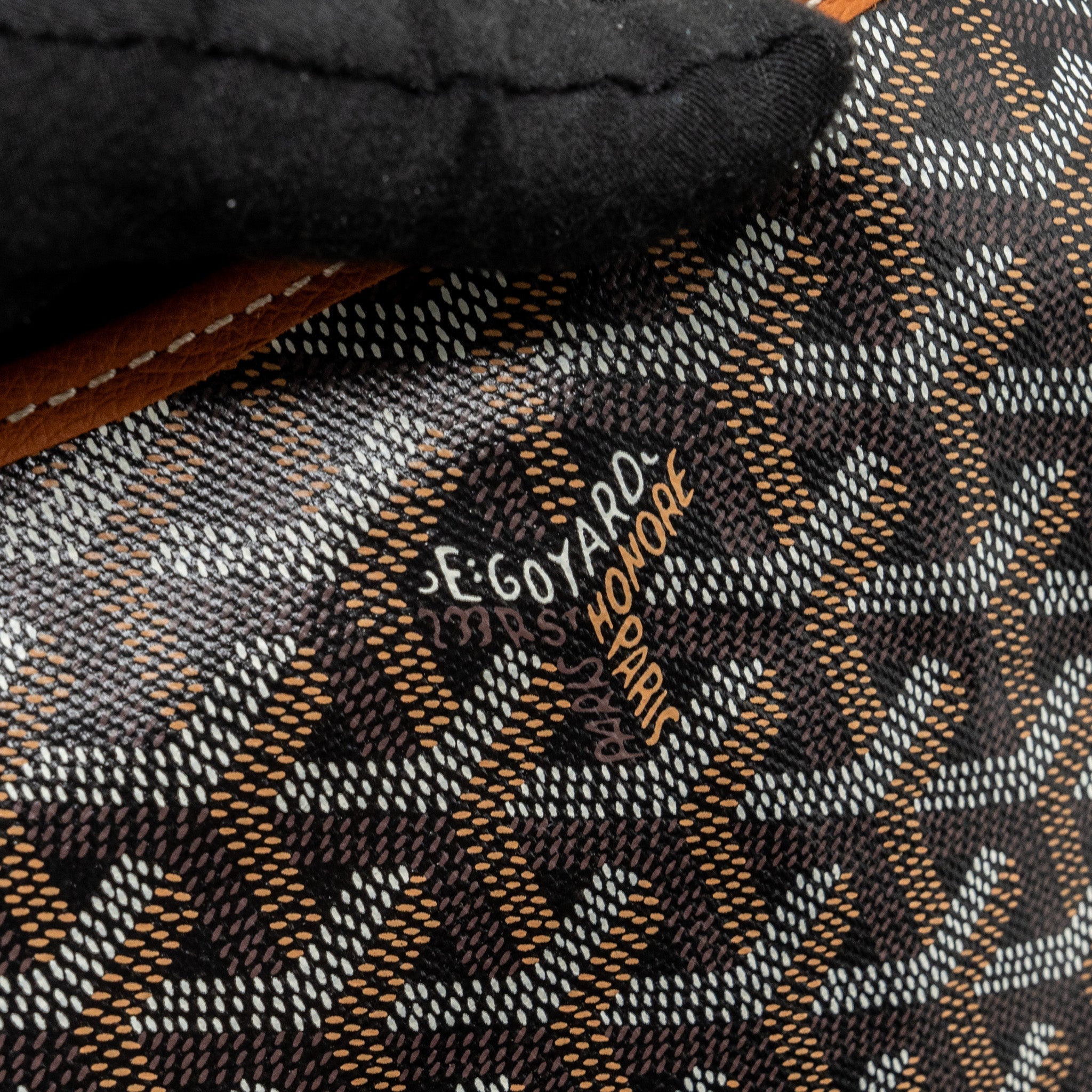 GOYARD BOHEME HOBO BAG CANVAS/CALFSKIN BLACK/ BROWN SHW