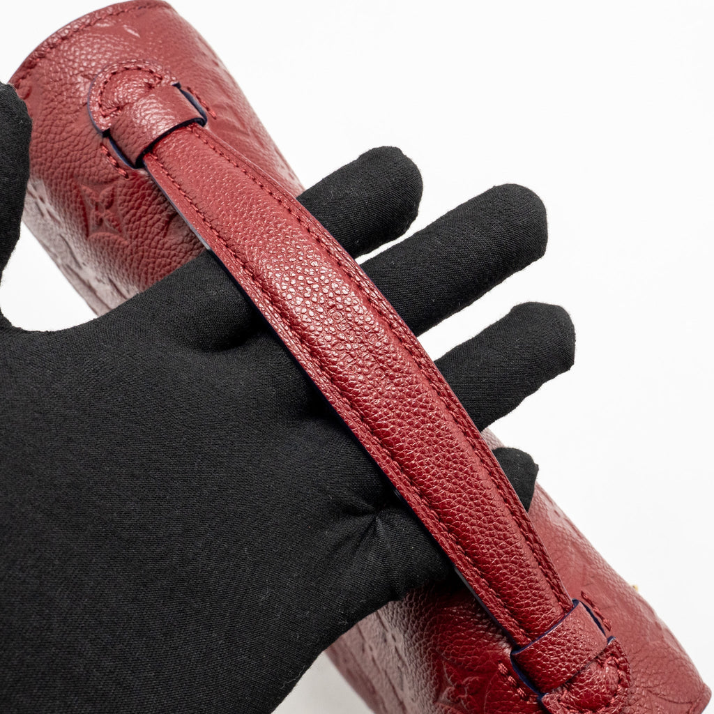 LOUIS VUITTON POCHETTE MÉTIS MONOGRAM EMPREINTE DARK RED GHW