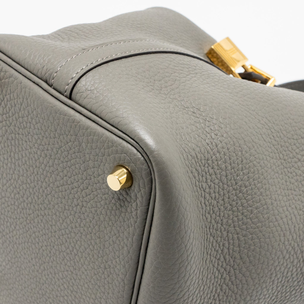 HERMES PICOTIN 18 LOCK BAG GRIS MEYER GHW