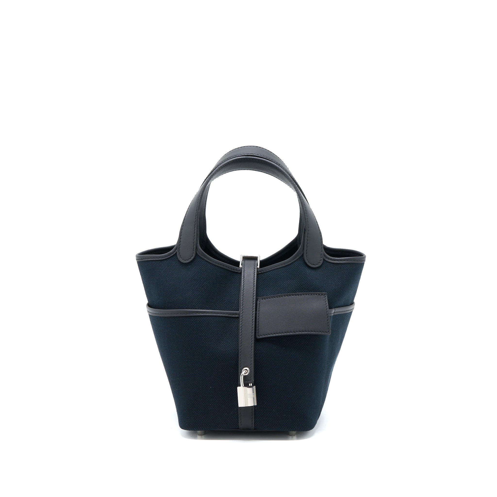 HERMES PICOTIN CARGO 18 LOCK BAG SWIFT/TOILE CANVAS BLACK SHW