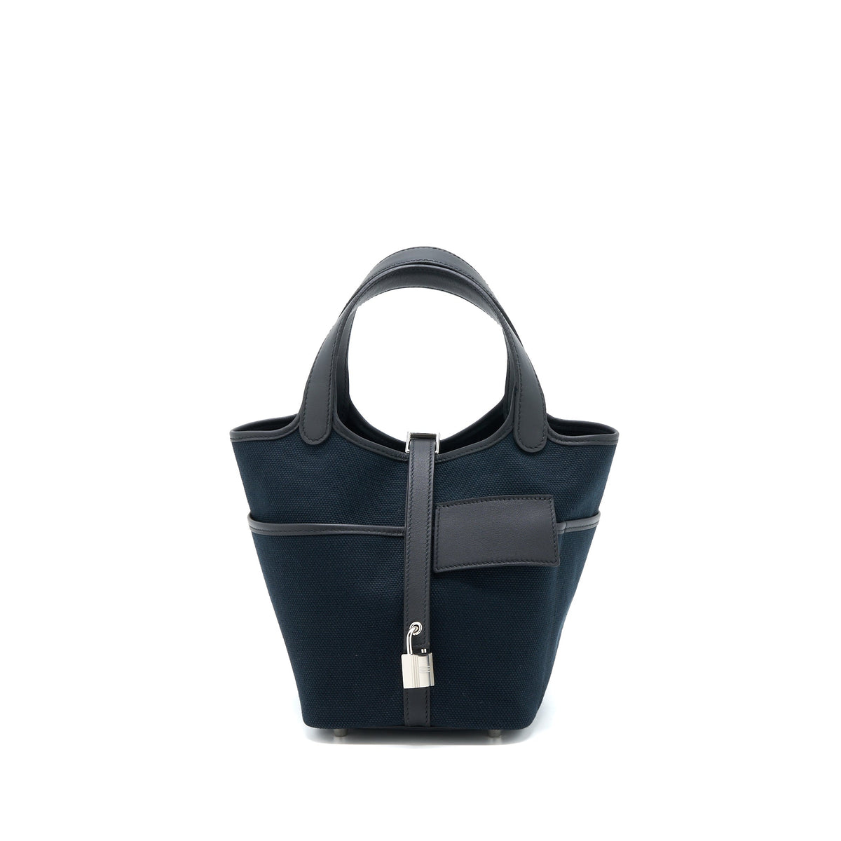 Hermes Picotin Cargo 18 Lock Bag Swift/Toile Canvas Black SHW