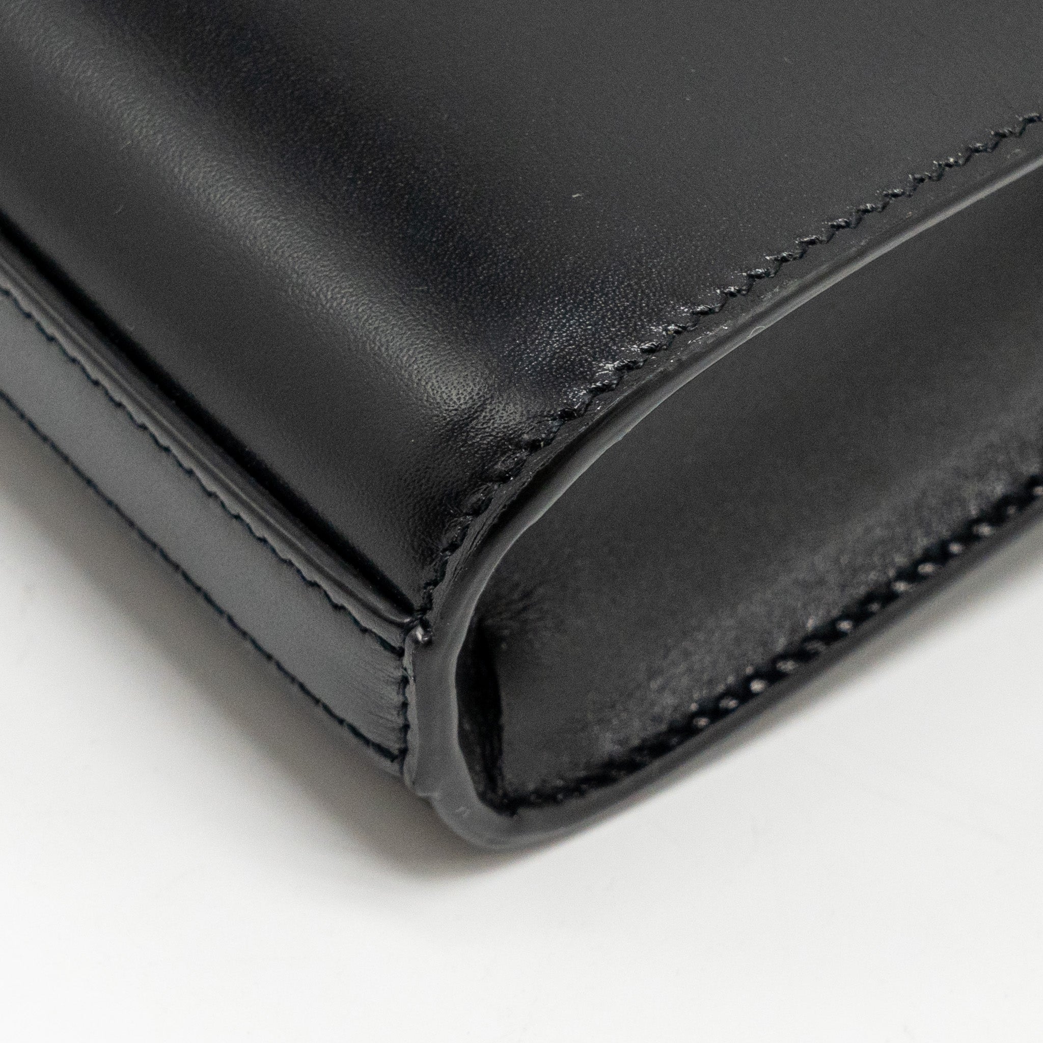 SAINT LAURENT MINI MANHATTAN SHOULDER BAG CALFSKIN BLACK GHW