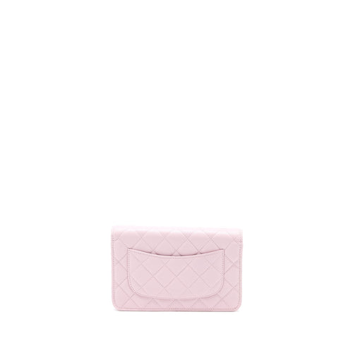 CHANEL CLASSIC WALLET ON CHAIN CAVIAR LIGHT PINK LGHW
