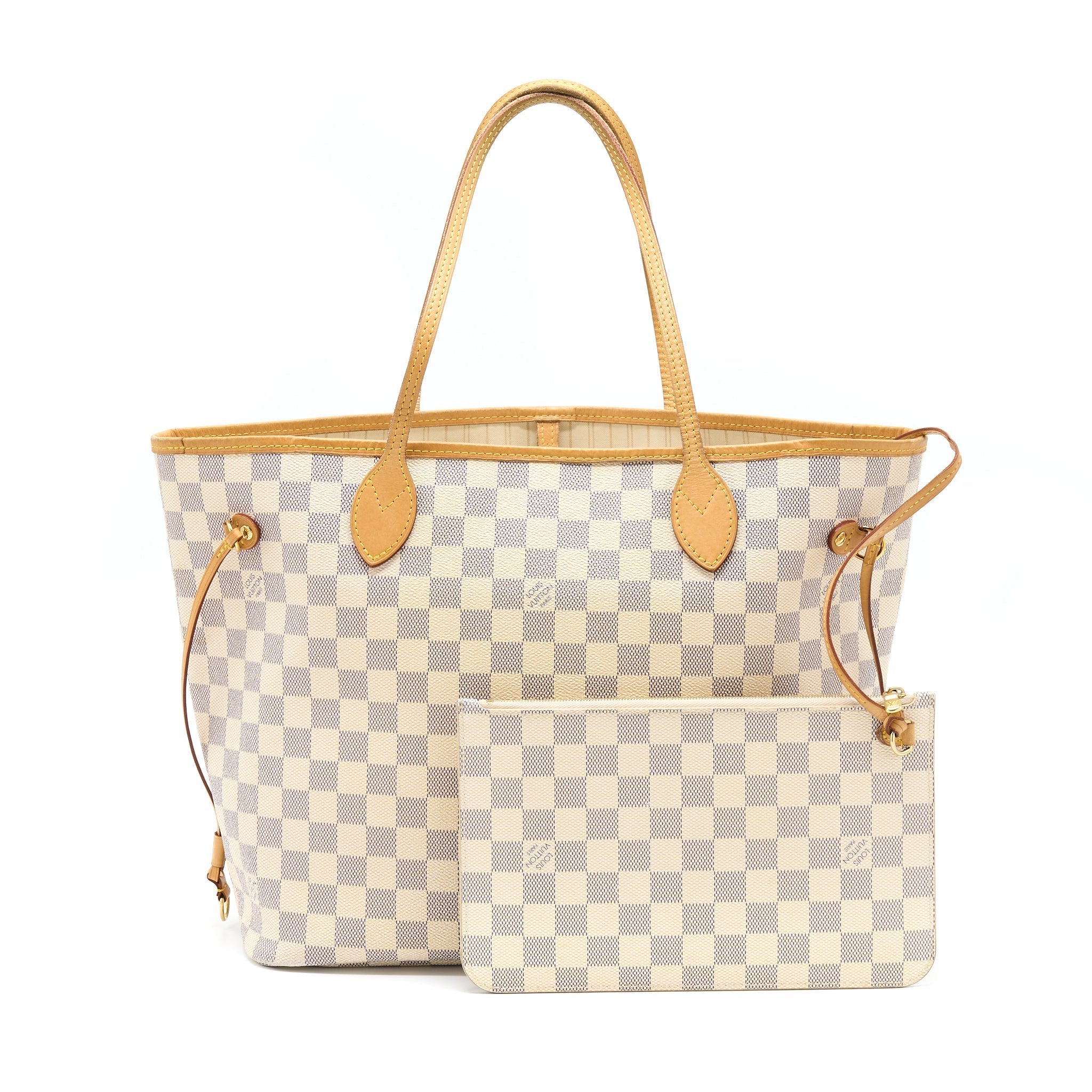 LOUIS VUITTON NEVERFULL MM DAMIER AZUR GHW