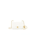 CHANEL 21B PEARL CRUSH SQUARE MINI FLAP BAG WHITE GHW