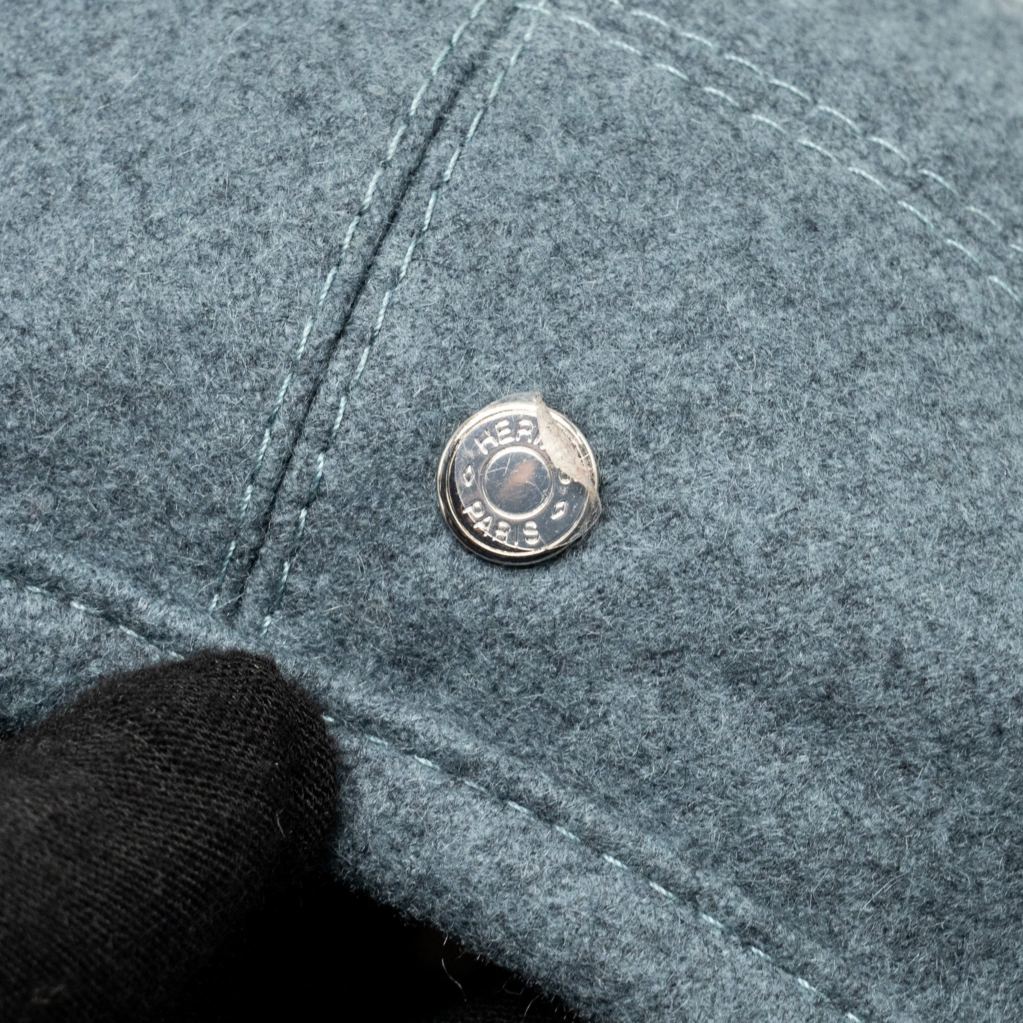 HERMES SIZE 58 BERET CASHMERE GREY SHW