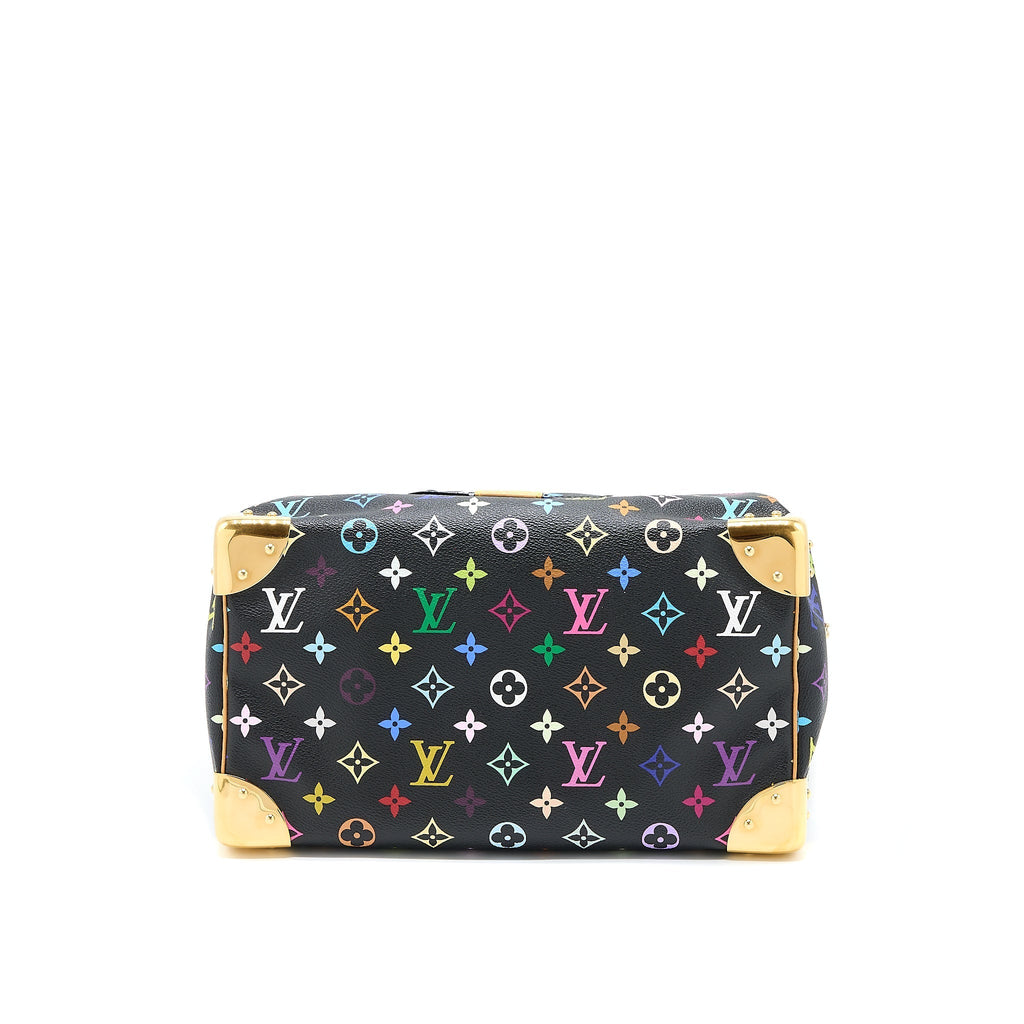 LOUIS VUITTON SPEEDY 30 MULTICOLOUR MONOGRAM CANVAS BLACK GHW