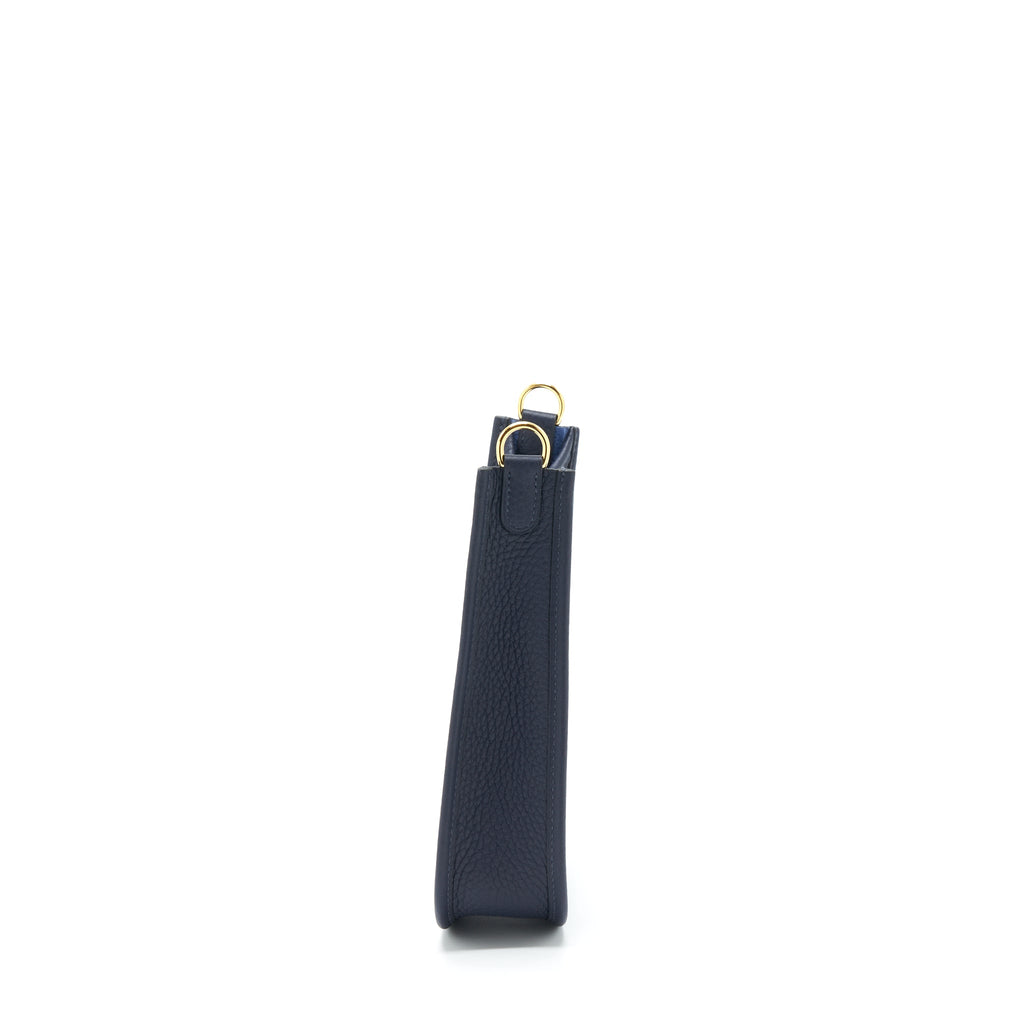 Hermes Mini Evelyne Clemence Blue Nuit Multicolor Strap GHW
