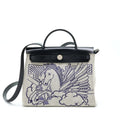 Hermes Herbag Zip 31 Pegase Bleu Indigo/ Ecru-Noir/ Noir SHW